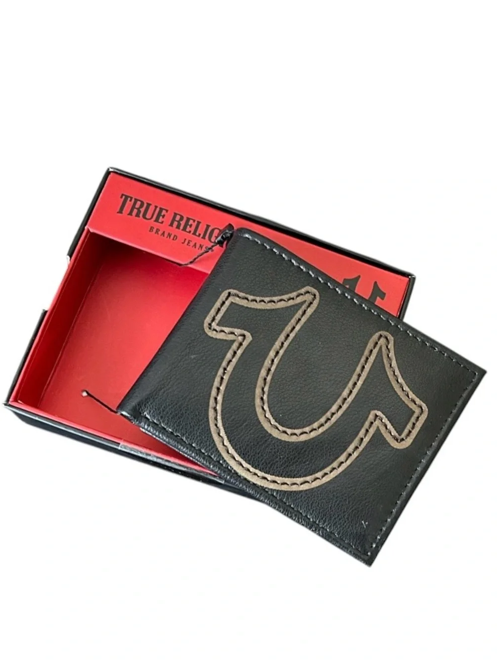 True Religion Men’s Black Leather RFID Wallet